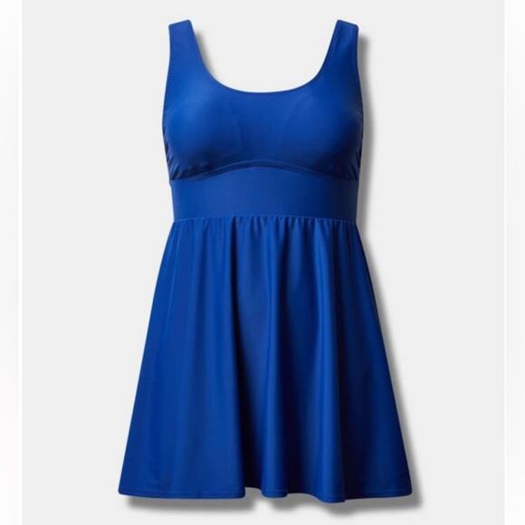 torrid Other - Torrid Blue Wireless Long Length Scoop Swim Dress With Brief 2X NWT